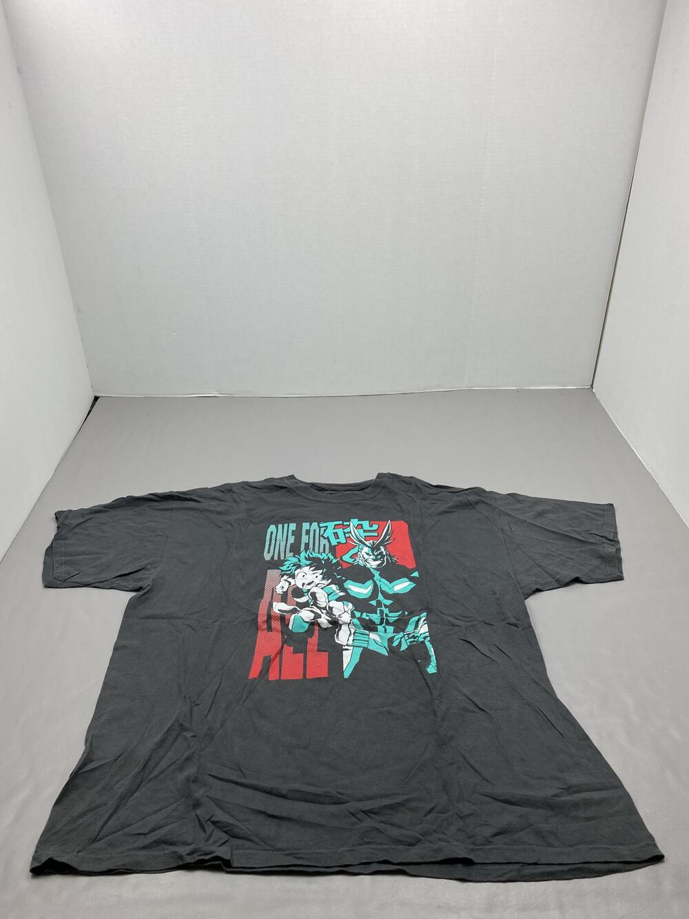 My Hero Academia Shirt Mens 2XL Black One For All Izuku All Might Graphic